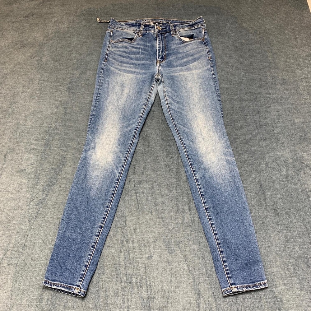 American Eagle Outfitters Jeans Womens 6 28x28 Blue Denim Super Stretch Low Rise